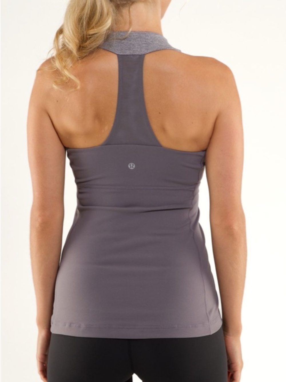LULULEMON Gray Scoop-Neck Tank with Heathered Neckline (US 6)